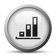Bar Graph icon on a silver button - SilverSeries N34