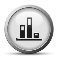 Bar Graph icon on a silver button - SilverSeries N35