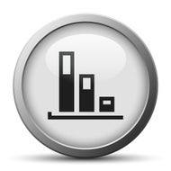 Bar Graph icon on a silver button - SilverSeries N36