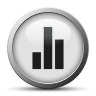 Bar Graph icon on a silver button - SilverSeries N37