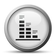 Bar Graph icon on a silver button - SilverSeries N39