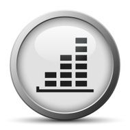Bar Graph icon on a silver button - SilverSeries N40