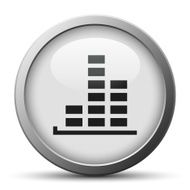 Bar Graph icon on a silver button - SilverSeries N42