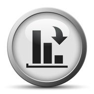 Bar Graph icon on a silver button - SilverSeries N43