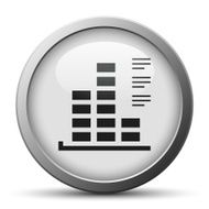 Bar Graph icon on a silver button - SilverSeries N44