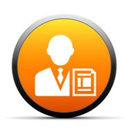 Businessman icon on a round button - SimpleSeries N5