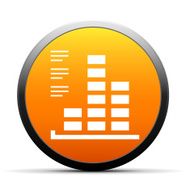 Bar Graph icon on a round button - SimpleSeries N23