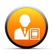 Businessman icon on a round button - SimpleSeries N9