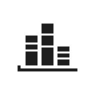 Bar Graph icon on a white background - SingleSeries