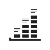 Bar Graph icon on a white background - SingleSeries N10
