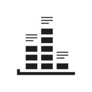 Bar Graph icon on a white background - SingleSeries N11