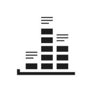 Bar Graph icon on a white background - SingleSeries N14