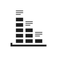 Bar Graph icon on a white background - SingleSeries N16