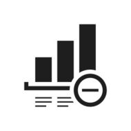 Bar Graph icon on a white background - SingleSeries N17