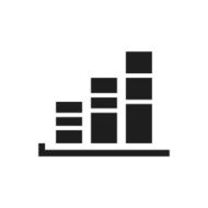 Bar Graph icon on a white background - SingleSeries N19