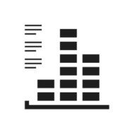 Bar Graph icon on a white background - SingleSeries N23