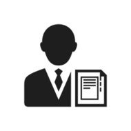 Businessman icon on a white background - SingleSeries N7