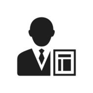 Businessman icon on a white background - SingleSeries N8