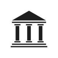 Bank icon on a white background - SingleSeries N2