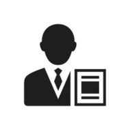 Businessman icon on a white background - SingleSeries N9