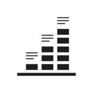 Bar Graph icon on a white background - SingleSeries N38