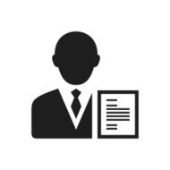 Businessman icon on a white background - SingleSeries N10