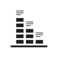 Bar Graph icon on a white background - SingleSeries N39