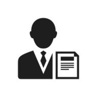 Businessman icon on a white background - SingleSeries N12