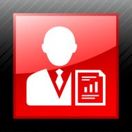 Businessman icon on a square button - SleekSeries N2