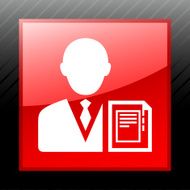 Businessman icon on a square button - SleekSeries N7