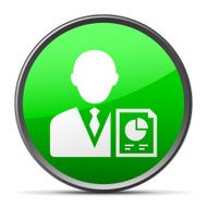 Businessman icon on a round button - SlenderSeries N3