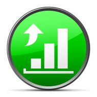 Bar Graph icon on a round button - SlenderSeries N15