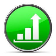 Bar Graph icon on a round button - SlenderSeries N21