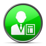 Businessman icon on a round button - SlenderSeries N8