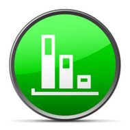 Bar Graph icon on a round button - SlenderSeries N36