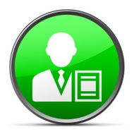Businessman icon on a round button - SlenderSeries N9