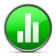 Bar Graph icon on a round button - SlenderSeries N37