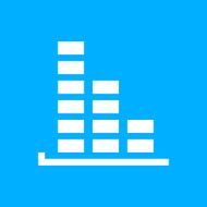 Bar Graph icon on a blue background - SmoothSeries N5