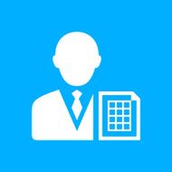 Businessman icon on a blue background - SmoothSeries N4