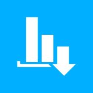 Bar Graph icon on a blue background - SmoothSeries N8