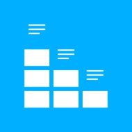 Bar Graph icon on a blue background - SmoothSeries N13