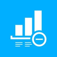 Bar Graph icon on a blue background - SmoothSeries N17