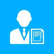 Businessman icon on a blue background - SmoothSeries N7