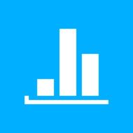 Bar Graph icon on a blue background - SmoothSeries N32