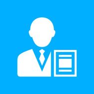 Businessman icon on a blue background - SmoothSeries N9