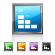 Bar Graph icon on square buttons - SquaredSeries N13