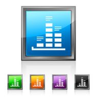 Bar Graph icon on square buttons - SquaredSeries N14