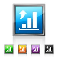 Bar Graph icon on square buttons - SquaredSeries N15