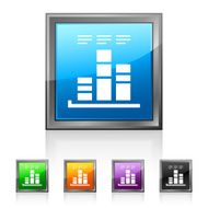Bar Graph icon on square buttons - SquaredSeries N26