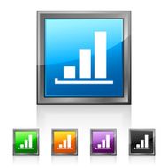 Bar Graph icon on square buttons - SquaredSeries N31